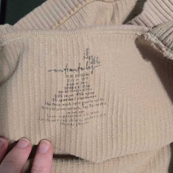 Intimately Free People Womens Ribbed Pink V-Cut Bralette Size XS/S Lounge Gym - Picture 3 of 4